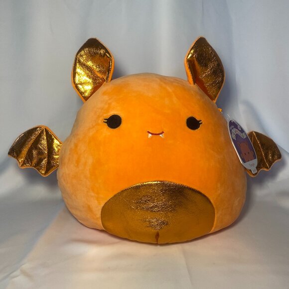 Squishmallows Tangie the Orange Bat 12in Soft Plush Metallic Halloween NWT - Picture 1 of 11